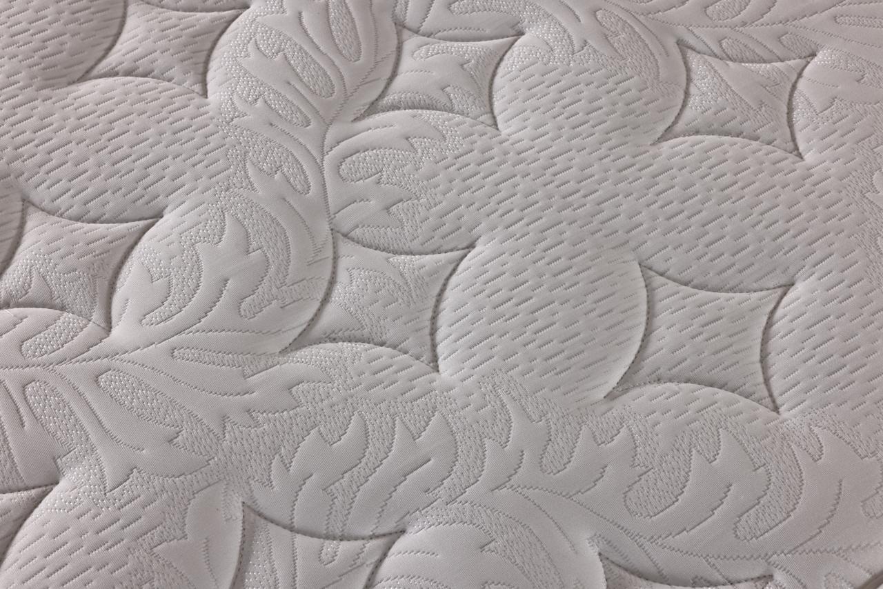 AURA Luxury Upholstered Bed Set – Ivory Bouclé Platform Bed with Sculpted Headboard