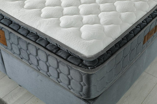 BONITA Luxury Upholstered Bed Set – Modern Platform Bed in Anthracite