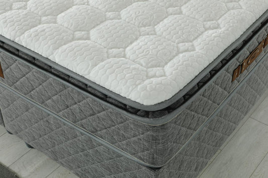 STIL Luxury Upholstered Bed Set – Modern Platform Bed in Gray