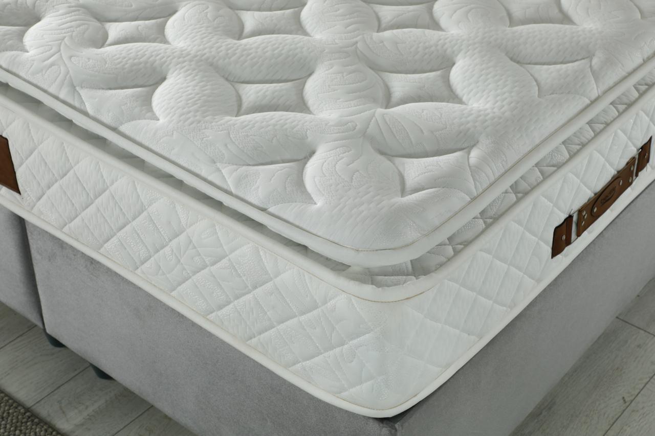 SAFIR Luxury Upholstered Bed Set – Modern Platform Bed in Off-White