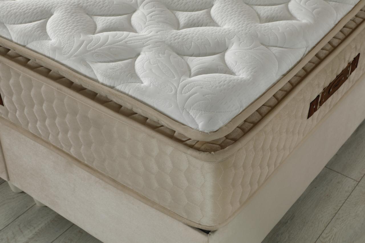 TOKYO Luxury Bed Set – Modern Upholstered Platform Bed in Beige