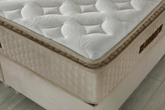 TOKYO Luxury Bed Set – Modern Upholstered Platform Bed in Beige
